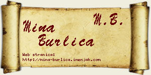 Mina Burlica vizit kartica